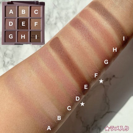 マイフェイブムードアイパレット 9カラー/HOLIKA HOLIKA/アイシャドウパレットを使ったクチコミ(4枚目)