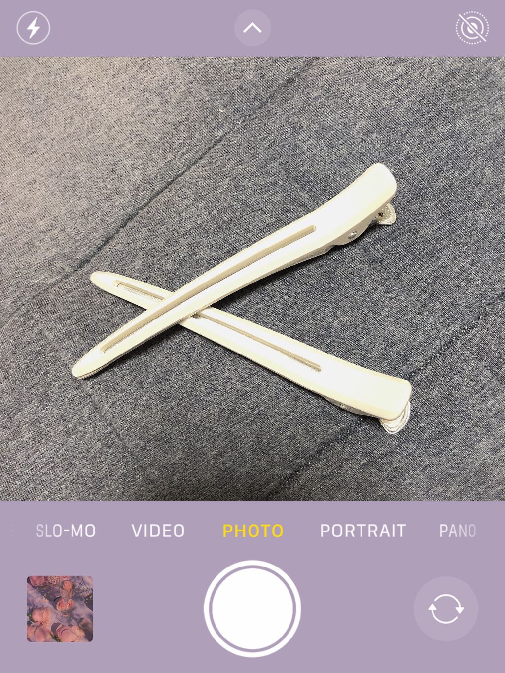 ヘアクリップ・小 白/無印良品/ヘアアクセサリーを使ったクチコミ（1枚目）