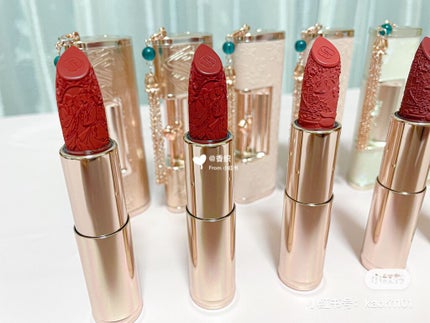 百花同心錠 彫刻リップ/花西子/口紅を使ったクチコミ(4枚目)