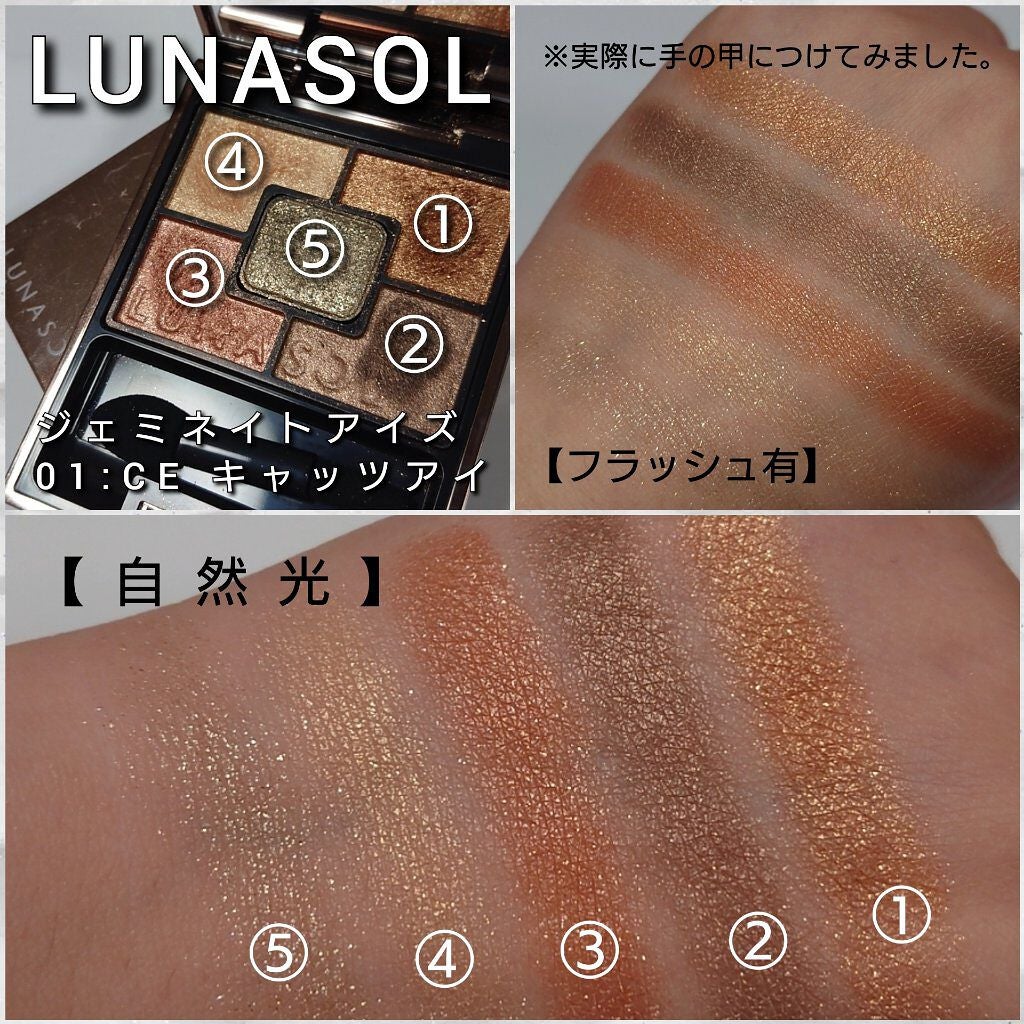 ジェミネイトアイズ N/LUNASOL/アイシャドウパレットを使ったクチコミ(4枚目)