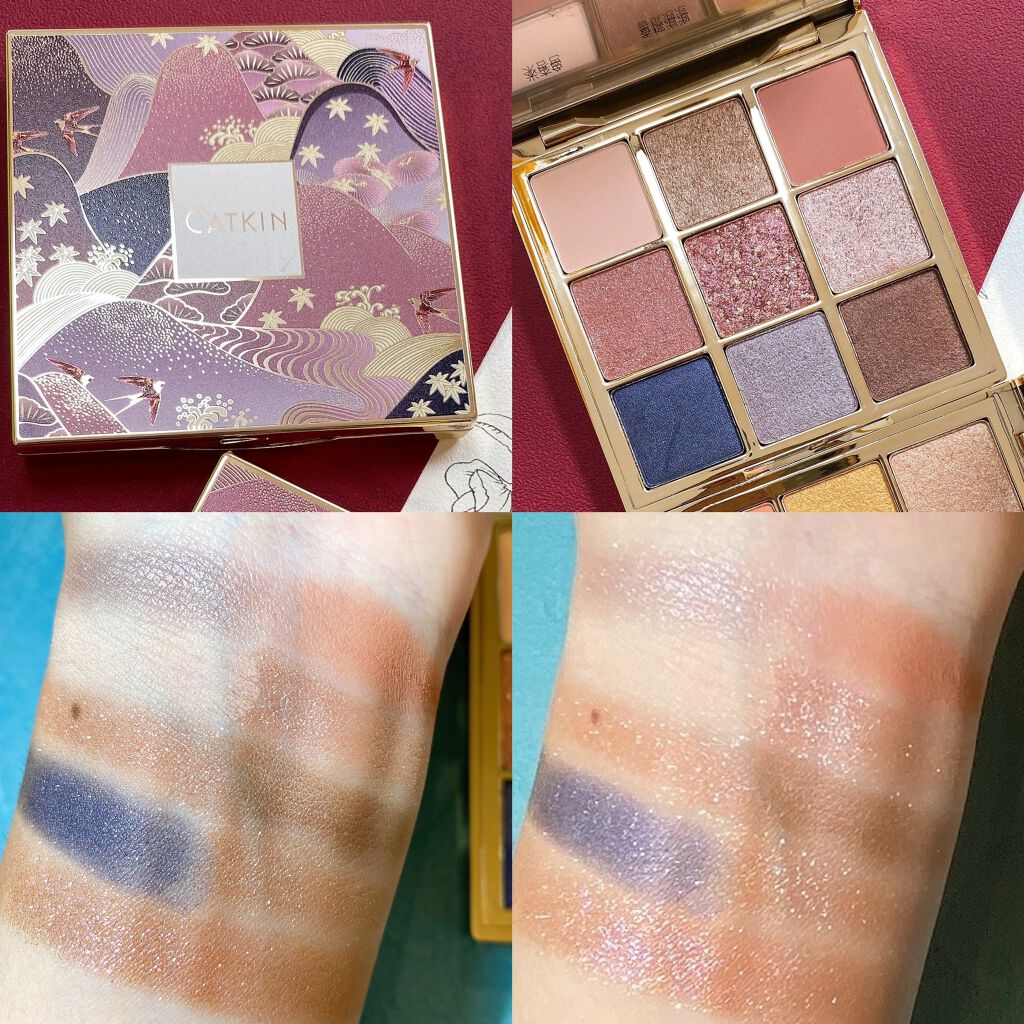 長相思シリーズ 9色アイシャドウパレット/CATKIN/アイシャドウパレットを使ったクチコミ(3枚目)
