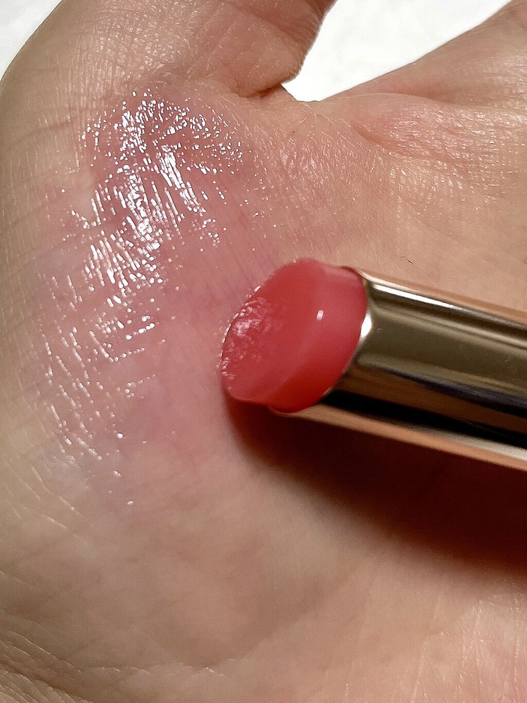 ベアーシャインリップバーム 01 COZY ROSY/mude./口紅を使ったクチコミ（2枚目）