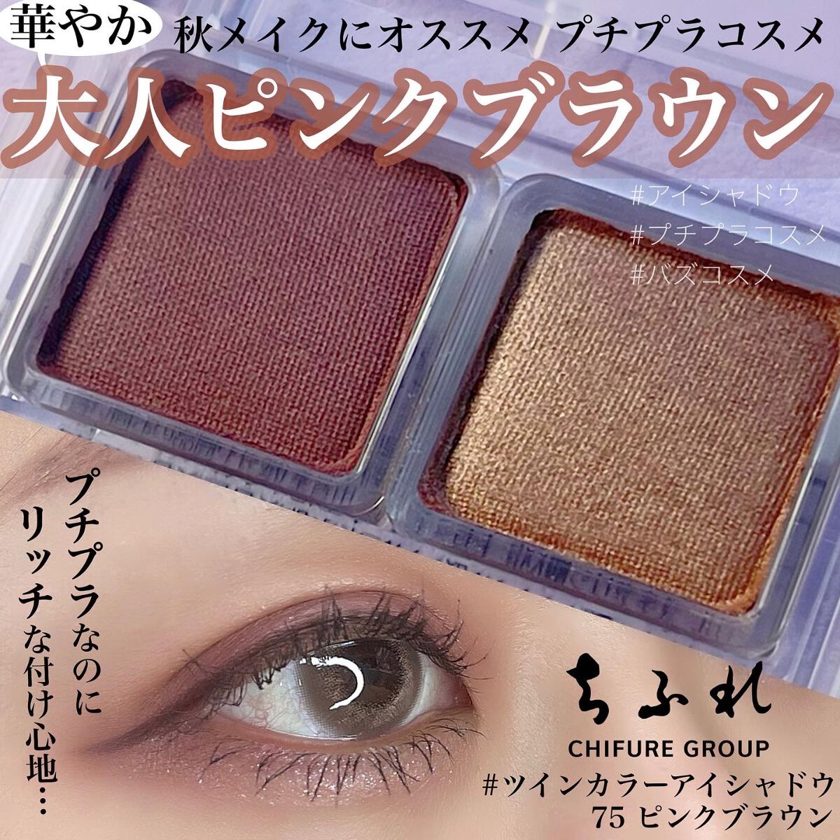 ツイン カラー アイシャドウ/ちふれ/アイシャドウパレットを使ったクチコミ(1枚目)