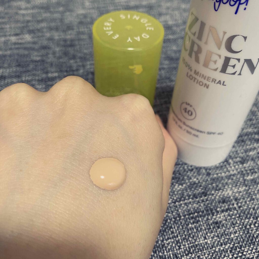 ジンクスクリーン 100% ミネラル ローション SPF 40 PA+++/Supergoop!/日焼け止め・UVケアを使ったクチコミ（2枚目）