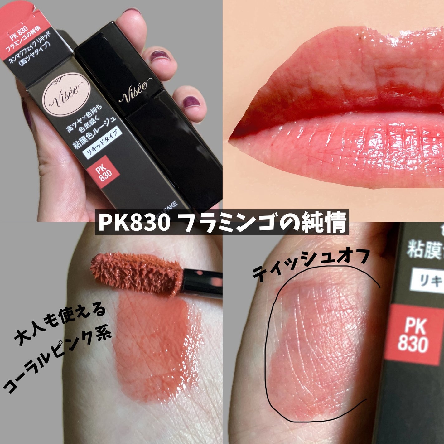 ネンマクフェイク リキッド/Visée/口紅を使ったクチコミ(6枚目)