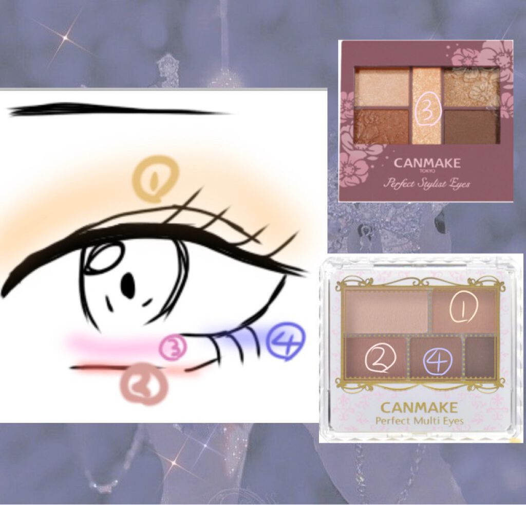 パーフェクトマルチアイズ/キャンメイク/アイシャドウパレットを使ったクチコミ(3枚目)