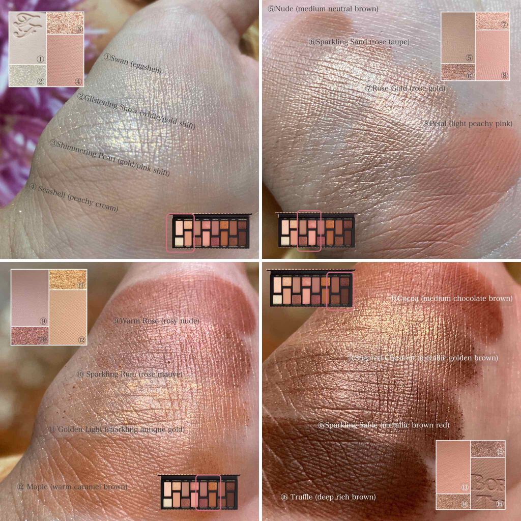 ボーン ディス ウェイ ザ ナチュラル ヌード アイシャドウ パレット/Too Faced/アイシャドウパレットを使ったクチコミ(2枚目)