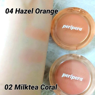 ピュア ブラッシュド サンシャイン チーク 04 HAZEL ORANGE/PERIPERA/パウダーチークを使ったクチコミ（2枚目）