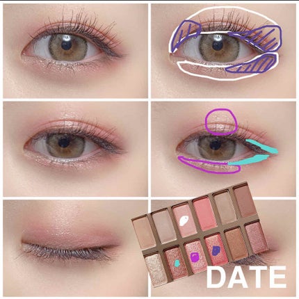 バレンタインボックス3ローズモーメント/VAVI MELLO/アイシャドウパレットを使ったクチコミ(4枚目)