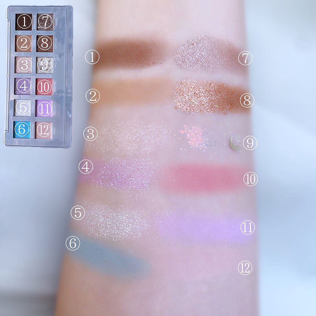 エクスプローラ12色 動物アイシャドウパレット/PERFECT DIARY/アイシャドウパレットを使ったクチコミ(4枚目)