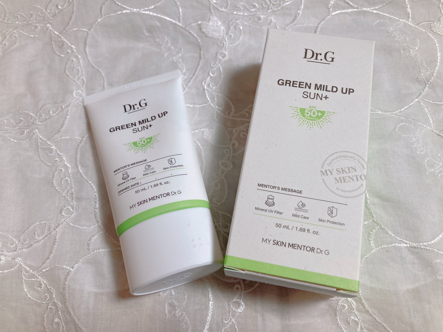 グリーンマイルドアップサンプラス/Dr.G/日焼け止めクリームを使ったクチコミ(1枚目)