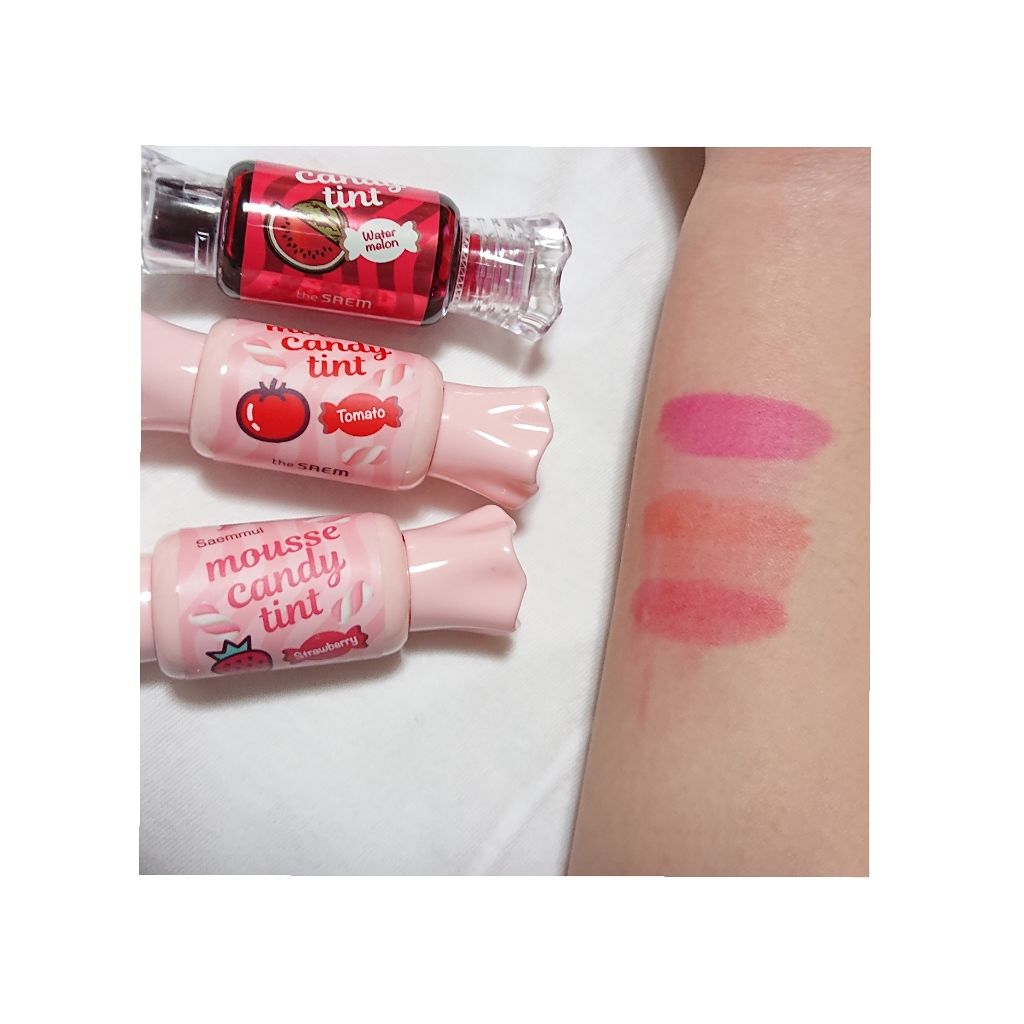 ムース キャンディー ティント/the SAEM/リップティントを使ったクチコミ（3枚目）