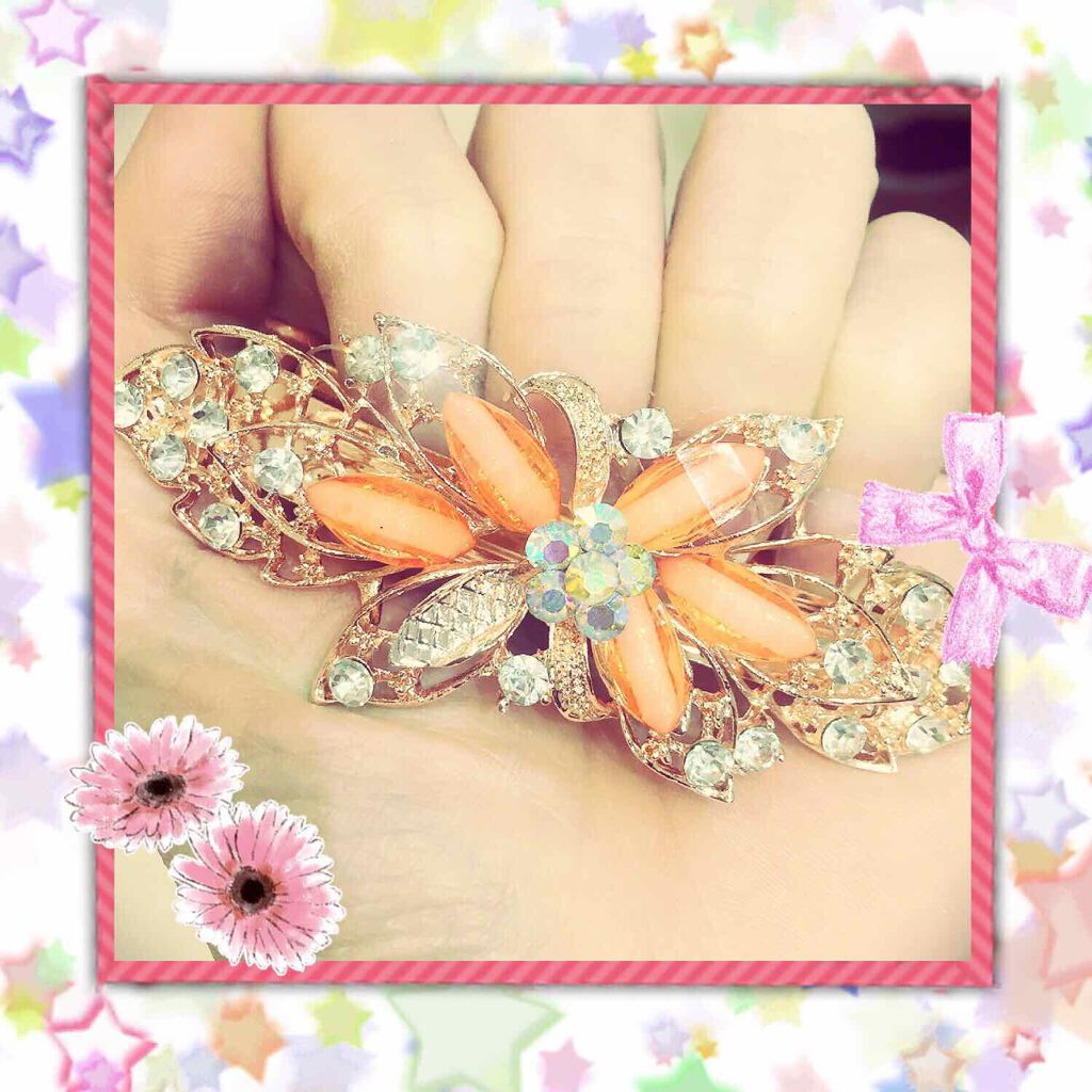 珈琲豆♡ on LIPS 「珈琲豆♡のヘアアクセサリー春っぽゴージャスバレッタ🌸新入社員の..」(1枚目)