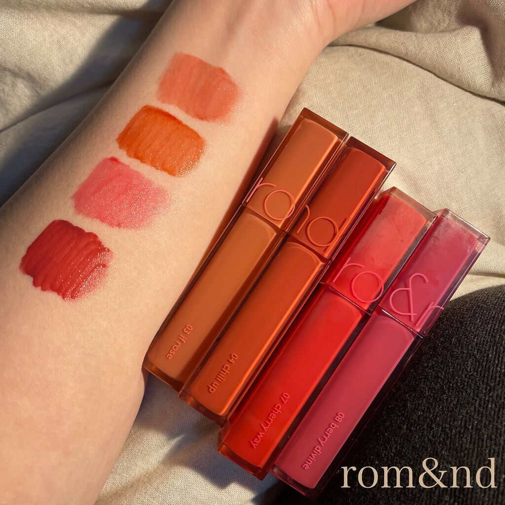 デュイフルウォーターティント/rom&nd/リップティントを使ったクチコミ（2枚目）