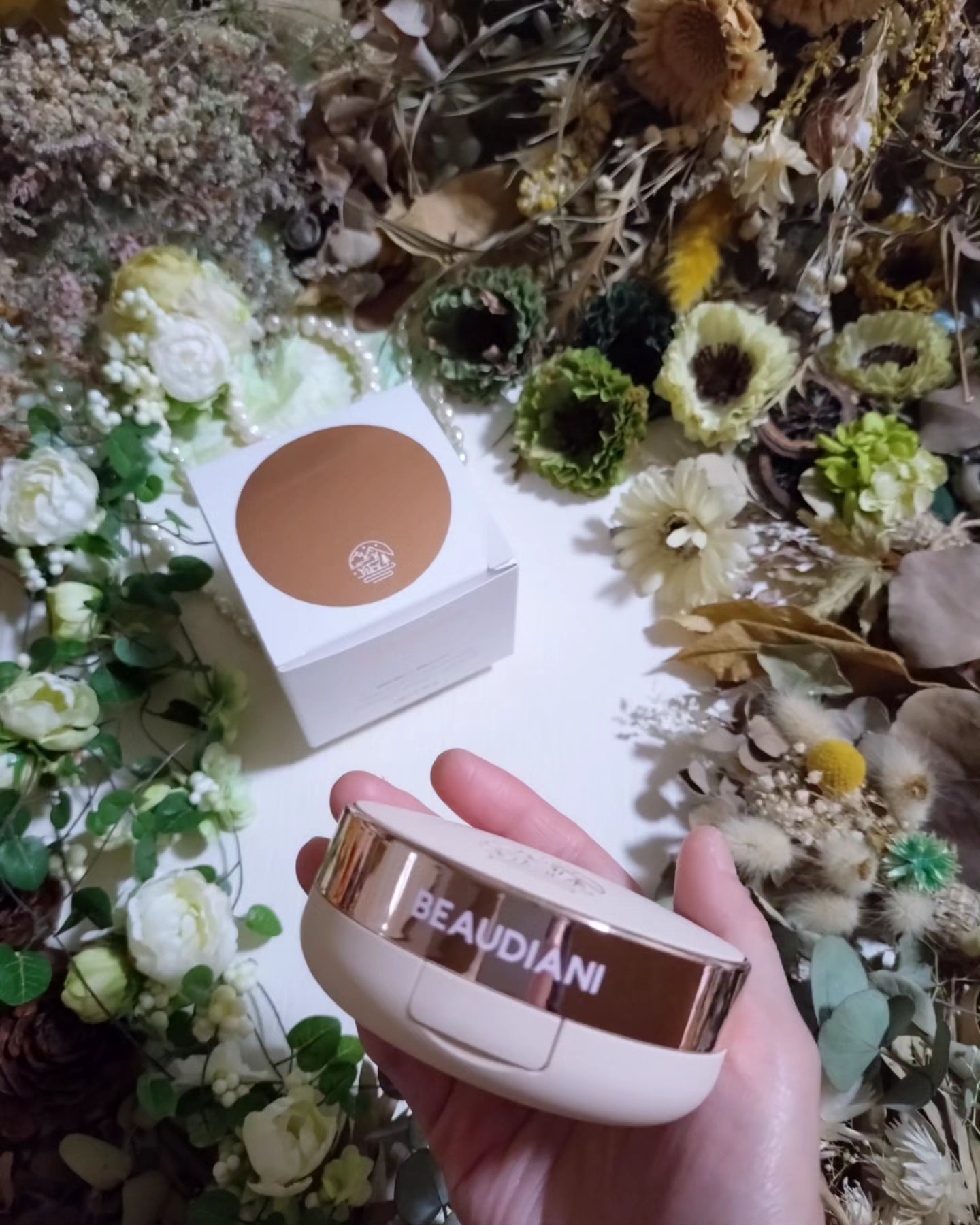 メッシュタイトアップクッション/BEAUDIANI/クッションファンデーションを使ったクチコミ（2枚目）