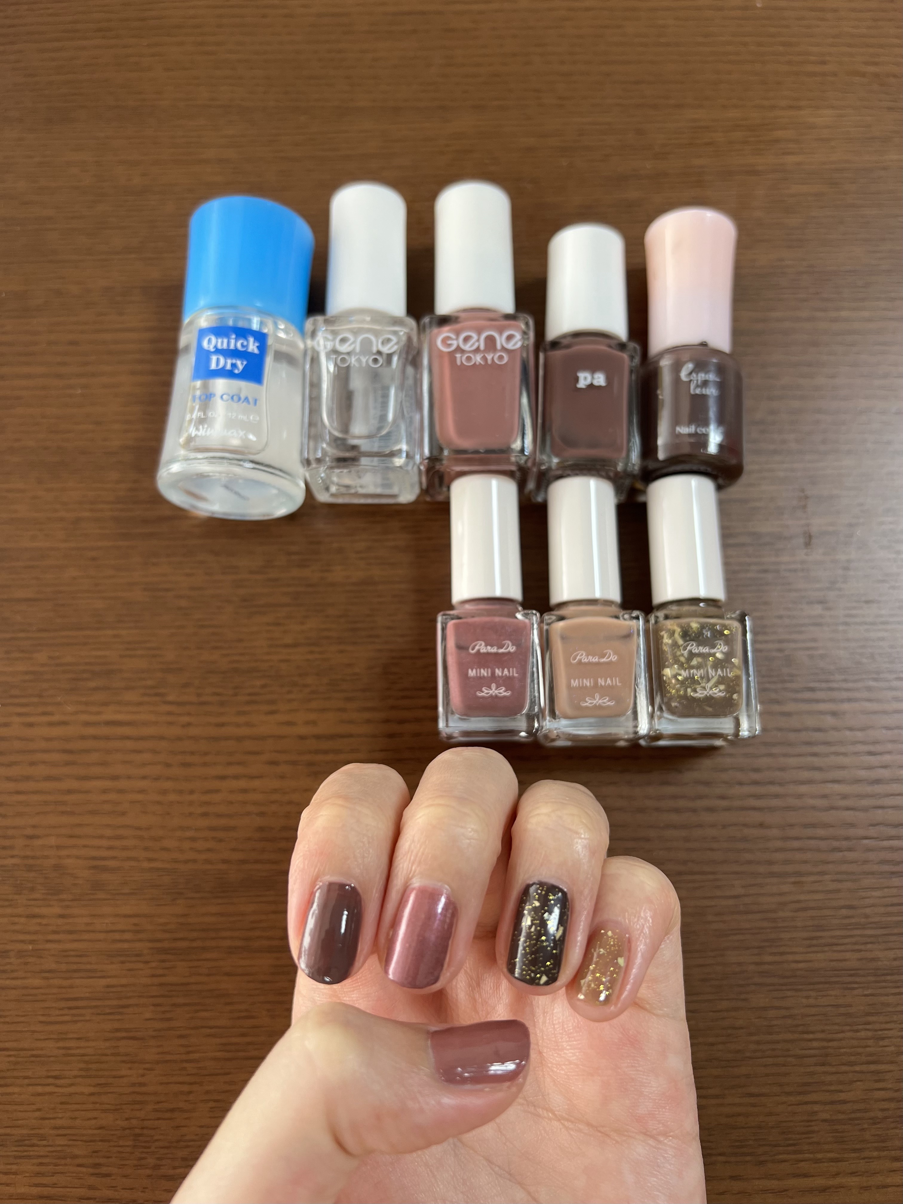 #ネイル,#セルフネイル,#ピンクネイル,#ブラウンネイル,#ご機嫌夏ネイルのネイルデザイン