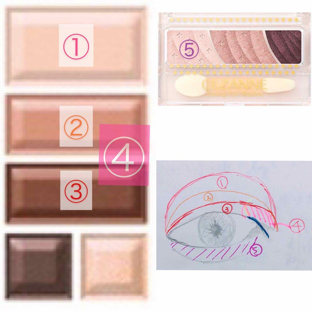 トーンアップアイシャドウ/CEZANNE/アイシャドウパレットを使ったクチコミ（2枚目）