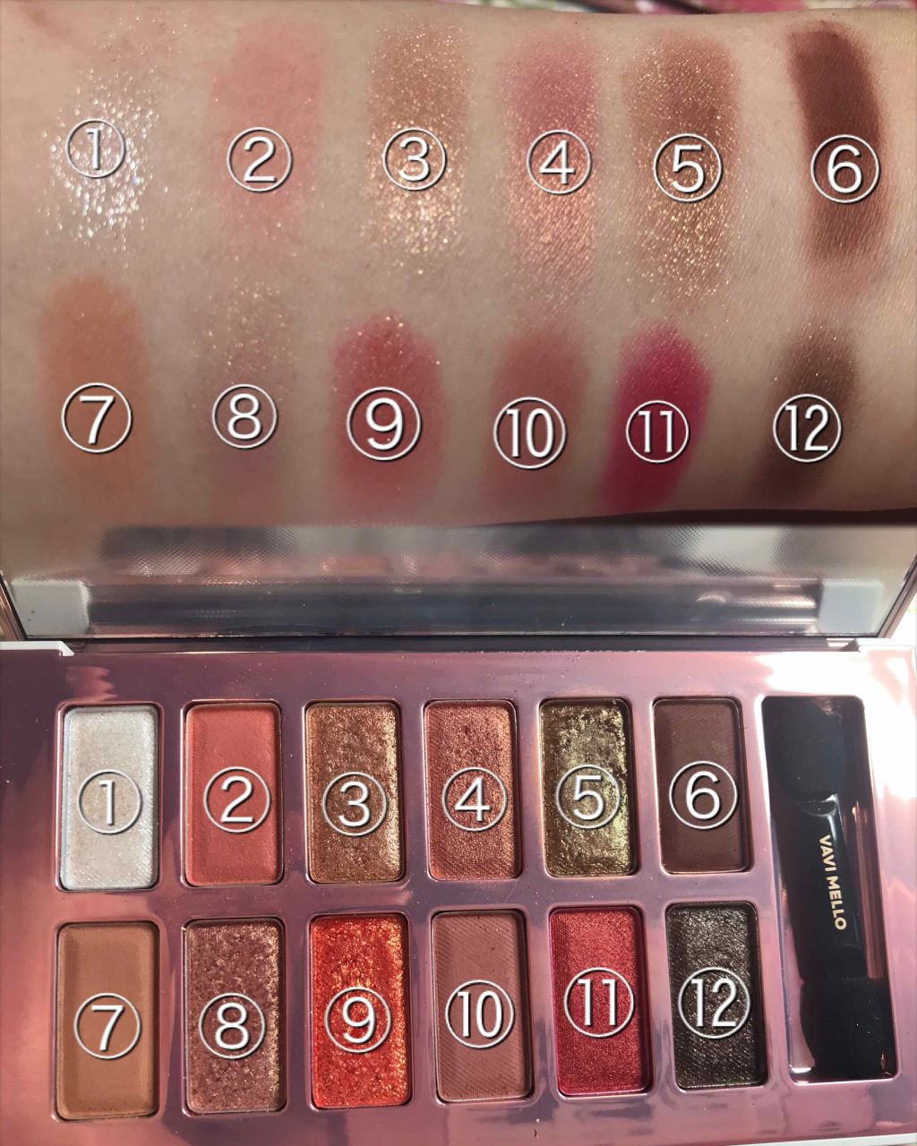 バレンタインボックス2 ピーチパレット/VAVI MELLO/アイシャドウパレットを使ったクチコミ（2枚目）