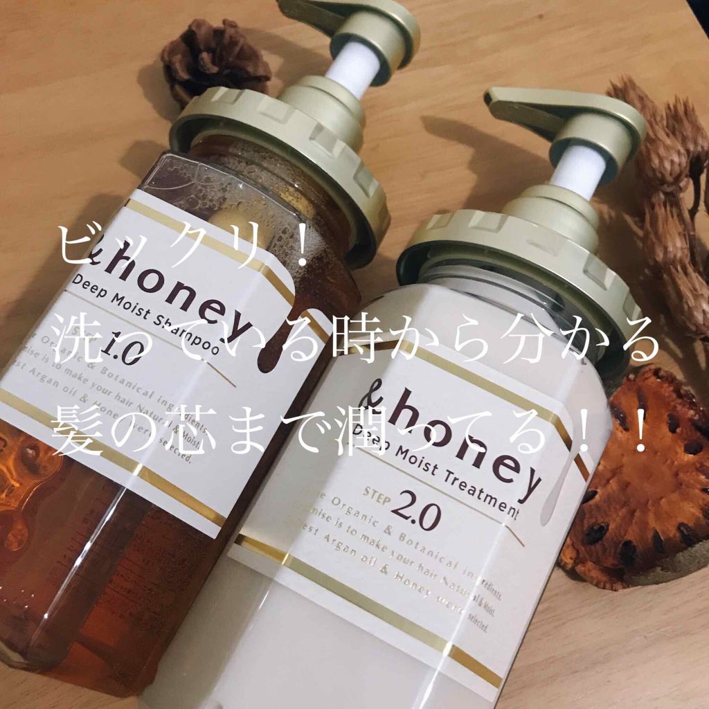 ディープモイスト シャンプー1.0／ヘアトリートメント2.0/&honey/市販シャンプーを使ったクチコミ（1枚目）
