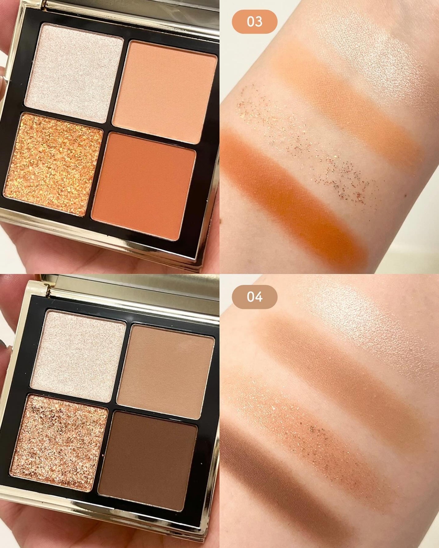 4色アイシャドウパレット/MOKA Japan cosmetics/アイシャドウパレットを使ったクチコミ(4枚目)