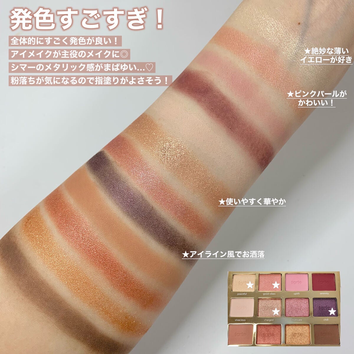 タルトレット E アマゾニアンクレイ パレット/tarte/アイシャドウパレットを使ったクチコミ(4枚目)