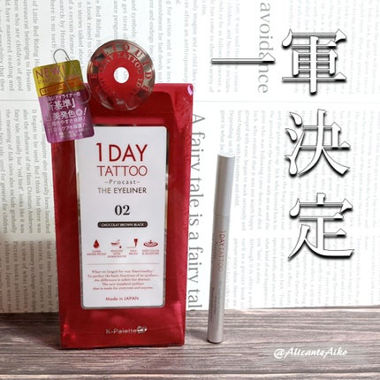 1DAY TATTOO プロキャスト ザ・アイライナー/K-パレット/リキッドアイライナーを使ったクチコミ(1枚目)