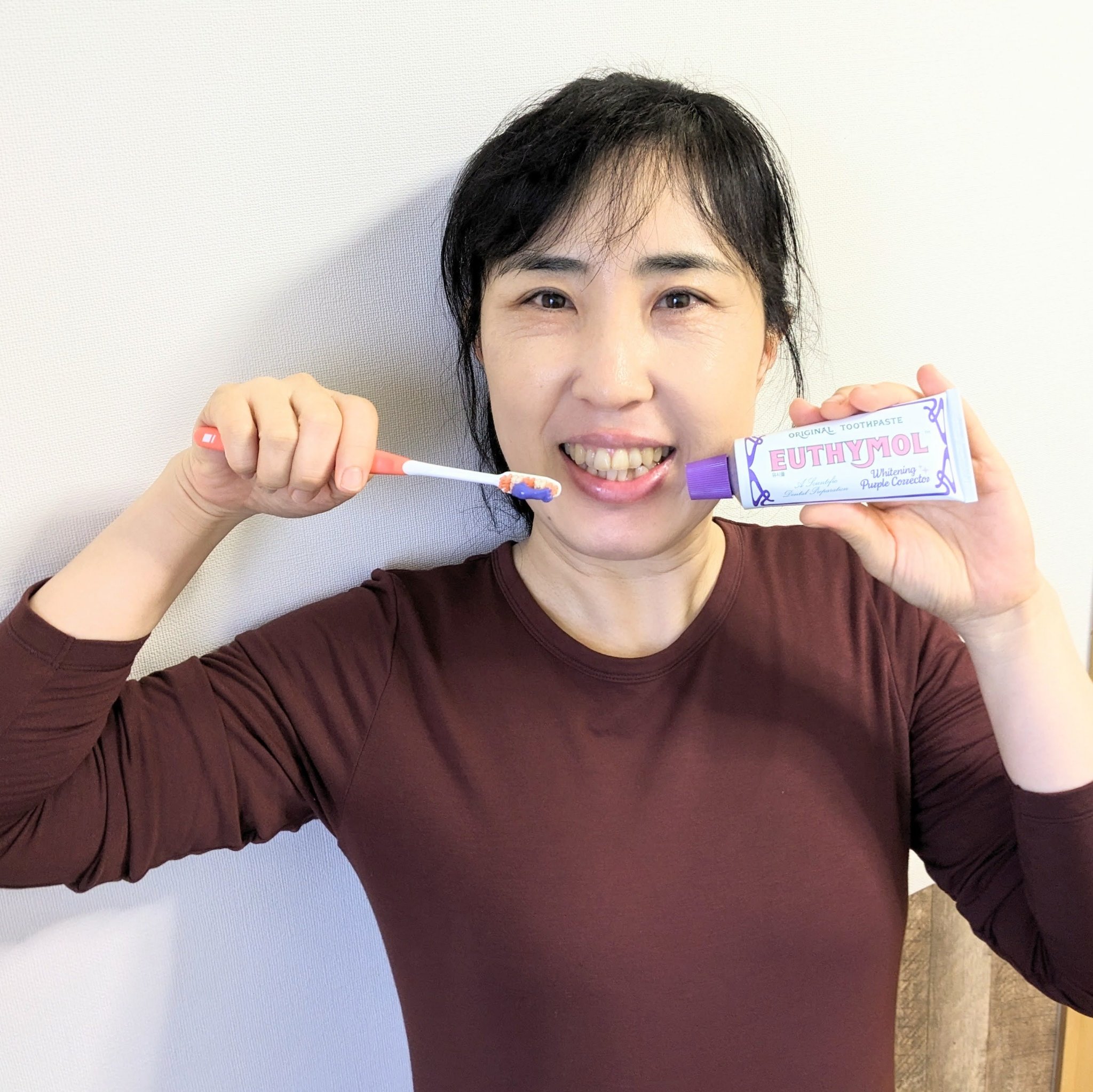 ホワイトパープル歯みがき ピーチフローラルミントの香り/EUTHYMOL/歯磨き粉を使ったクチコミ（1枚目）