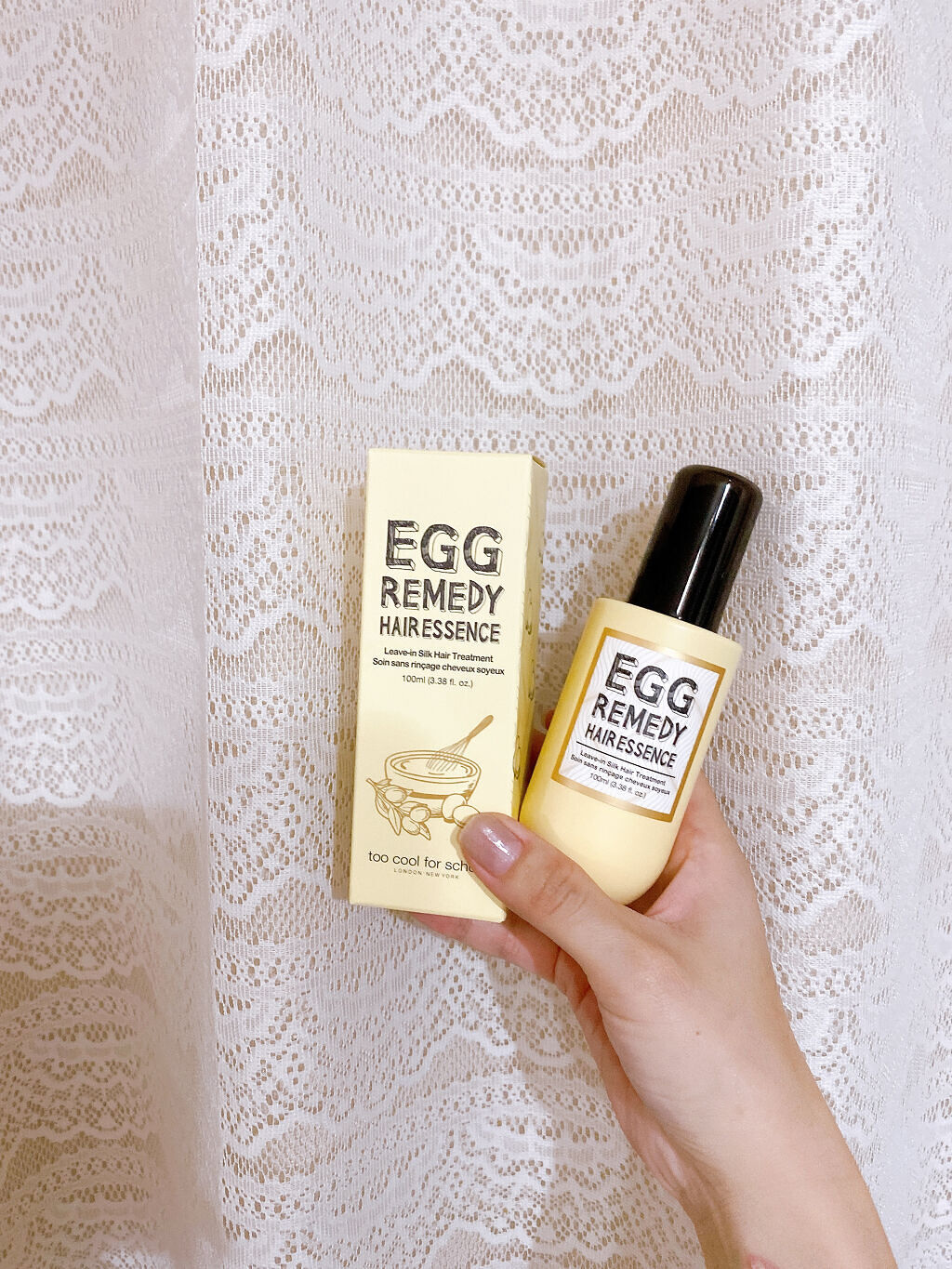 too cool for school EGG REMEDY hair essenceのクチコミ「#EGGREMEDY 

オイルタイプが苦手なので

クリームタイプで💛

このシャントリもす.....」（1枚目）