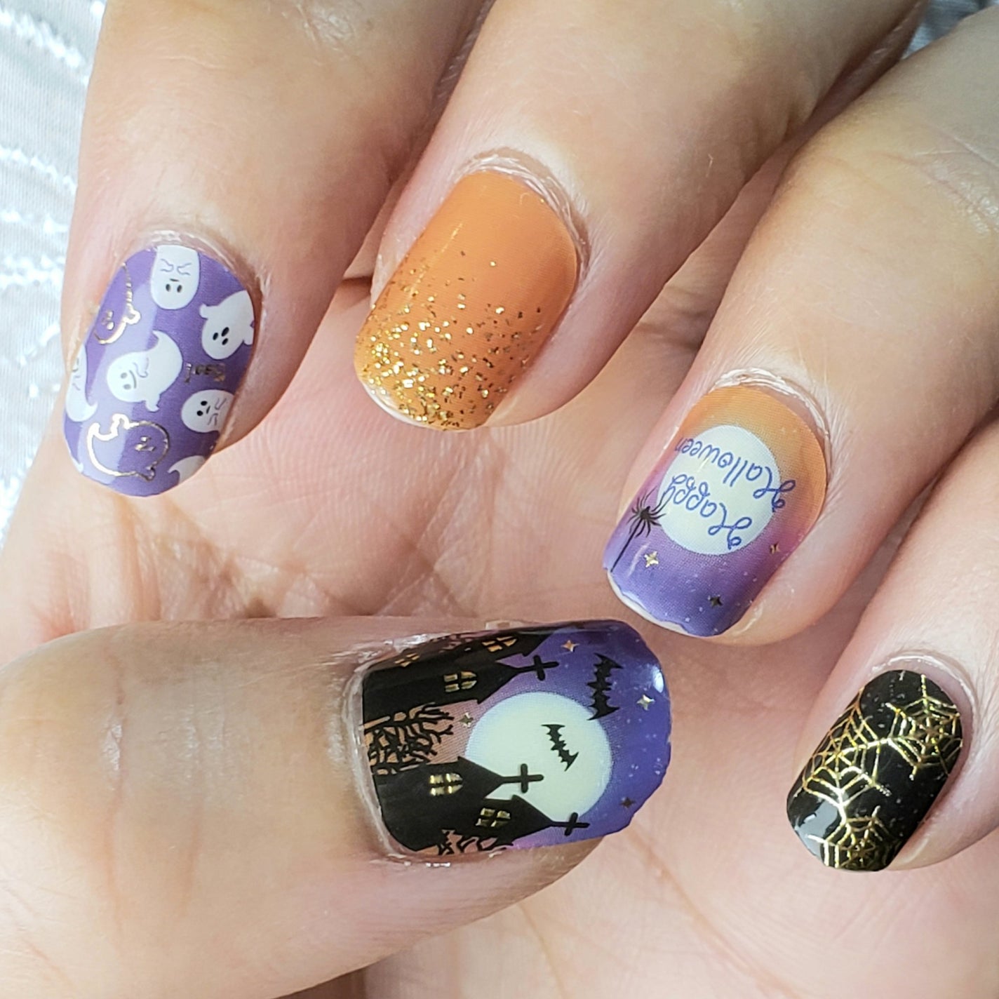 貼るジェルネイル/セリア/ネイルシールを使ったクチコミ(2枚目)