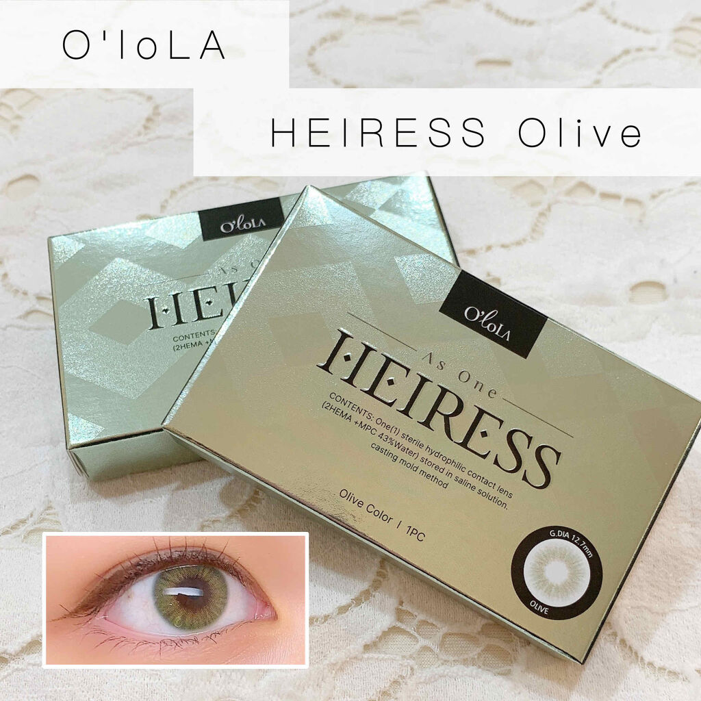 エアリス(Heiress)/OLOLA/カラーコンタクトレンズを使ったクチコミ（1枚目）