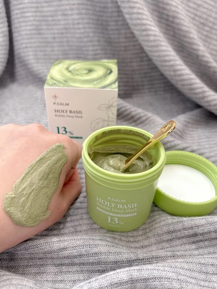 ホーリーバジル炭酸バブルパック/P.CALM/洗い流すパック・マスクを使ったクチコミ（3枚目）