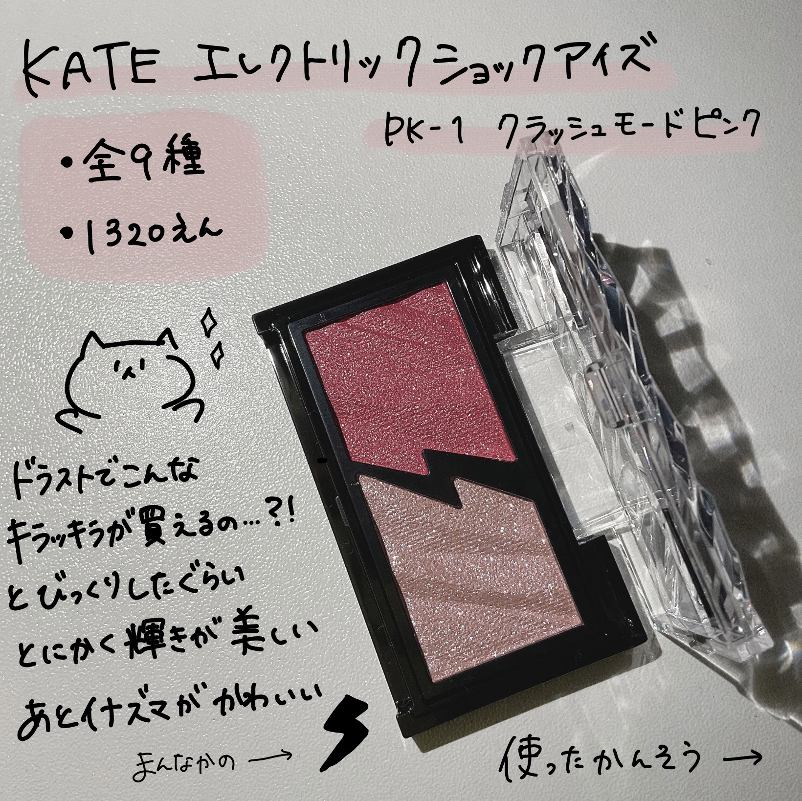 エレクトリックショックアイズ /KATE/アイシャドウパレットを使ったクチコミ（2枚目）