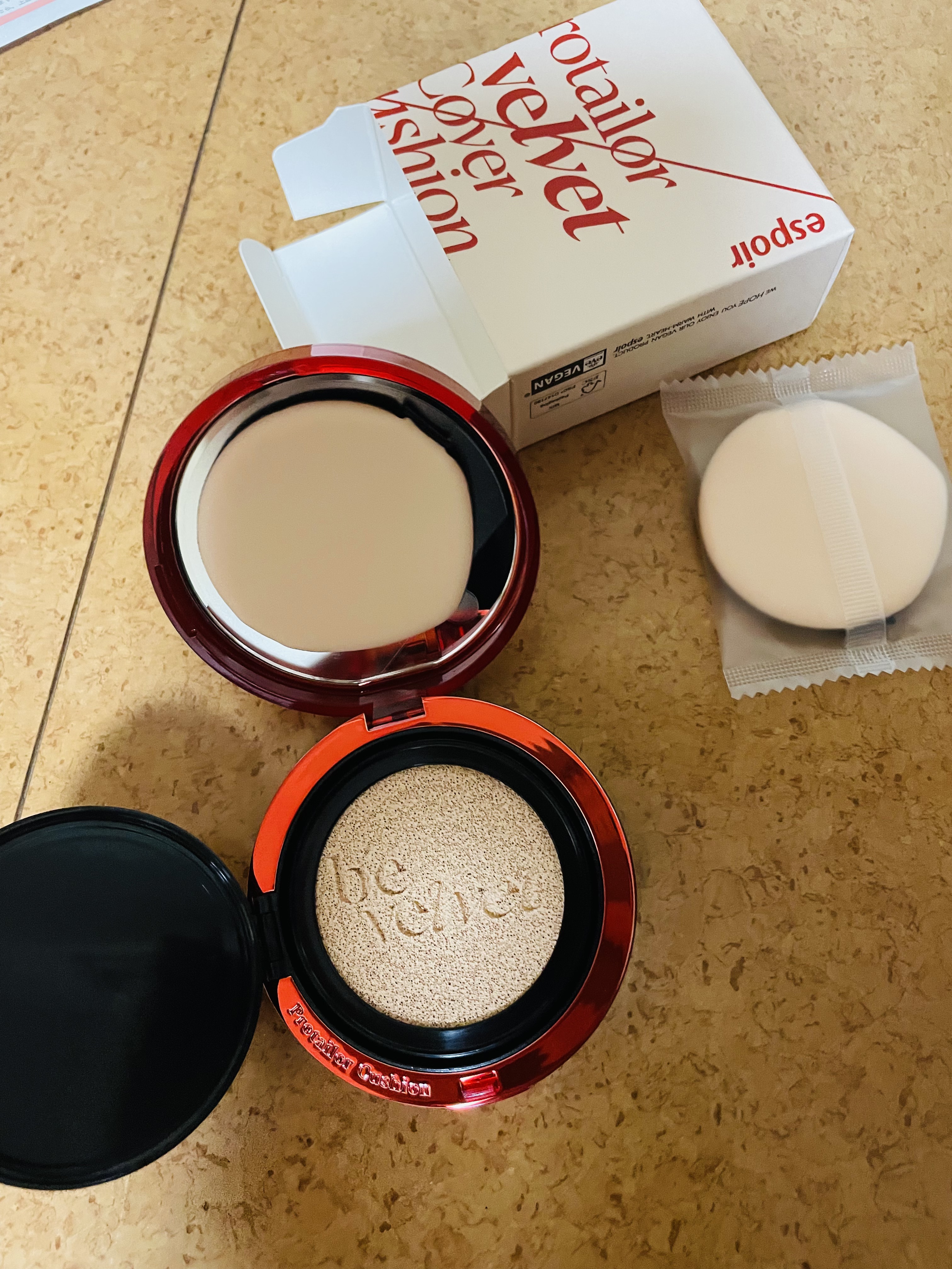 プロテーラービーベルベットカバークッション/espoir/クッションファンデーションを使ったクチコミ（3枚目）