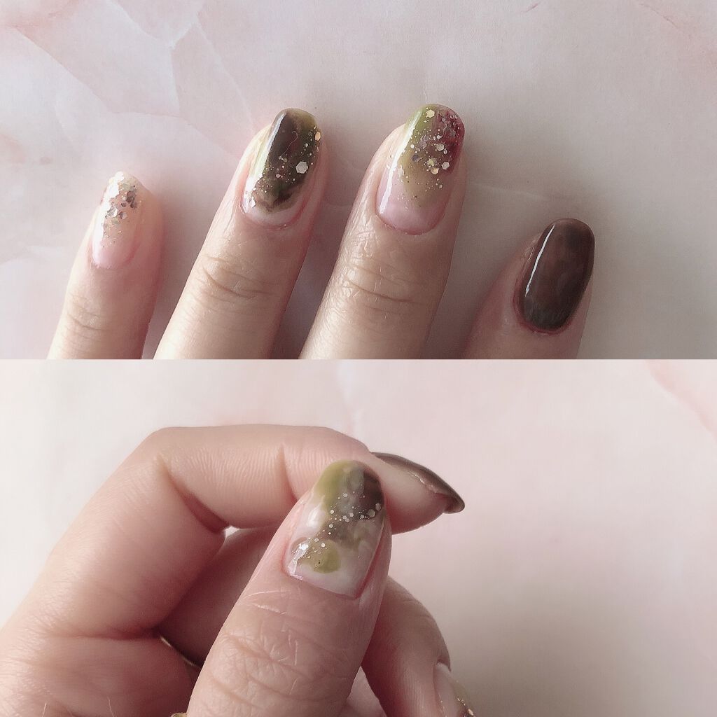 グロッシーコート/スキューズミー/オールインワンネイルを使ったクチコミ(4枚目)