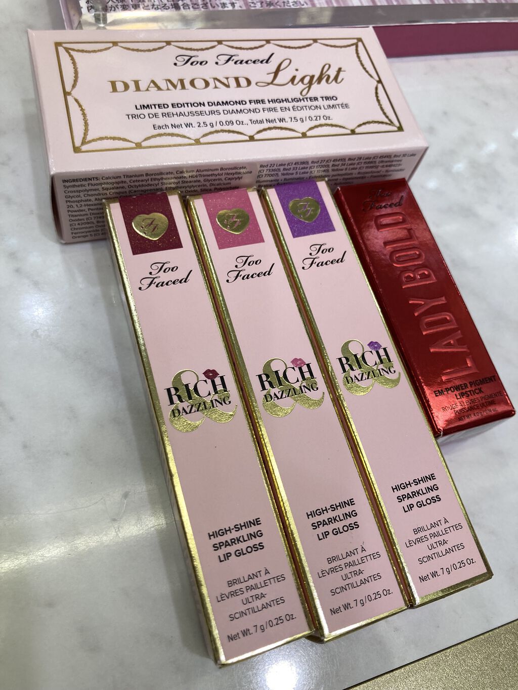 リッチ＆ダズリン ハイシャイン スパークリング リップグロス/Too Faced/リップグロスを使ったクチコミ（1枚目）