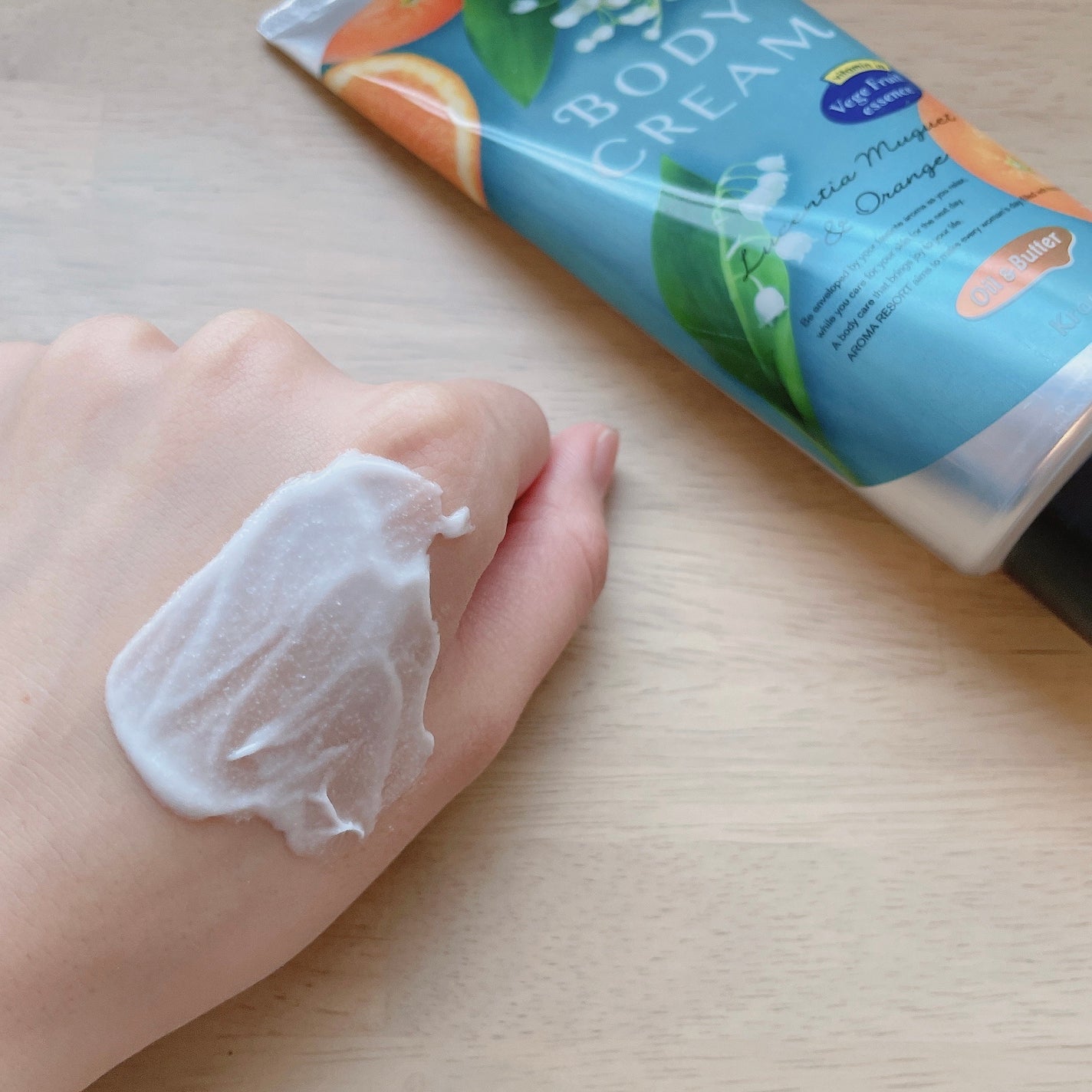 アロマリゾートルーセンティアミュゲ&オレンジ/アロマリゾート/ボディクリームを使ったクチコミ(5枚目)