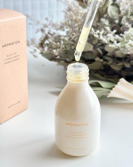 グロービタCトーニングセラム/AROMATICA/美容液を使ったクチコミ(3枚目)