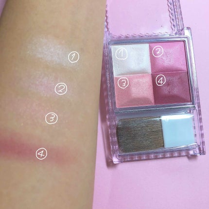 ミックスカラーチーク/CEZANNE/パウダーチークを使ったクチコミ(2枚目)