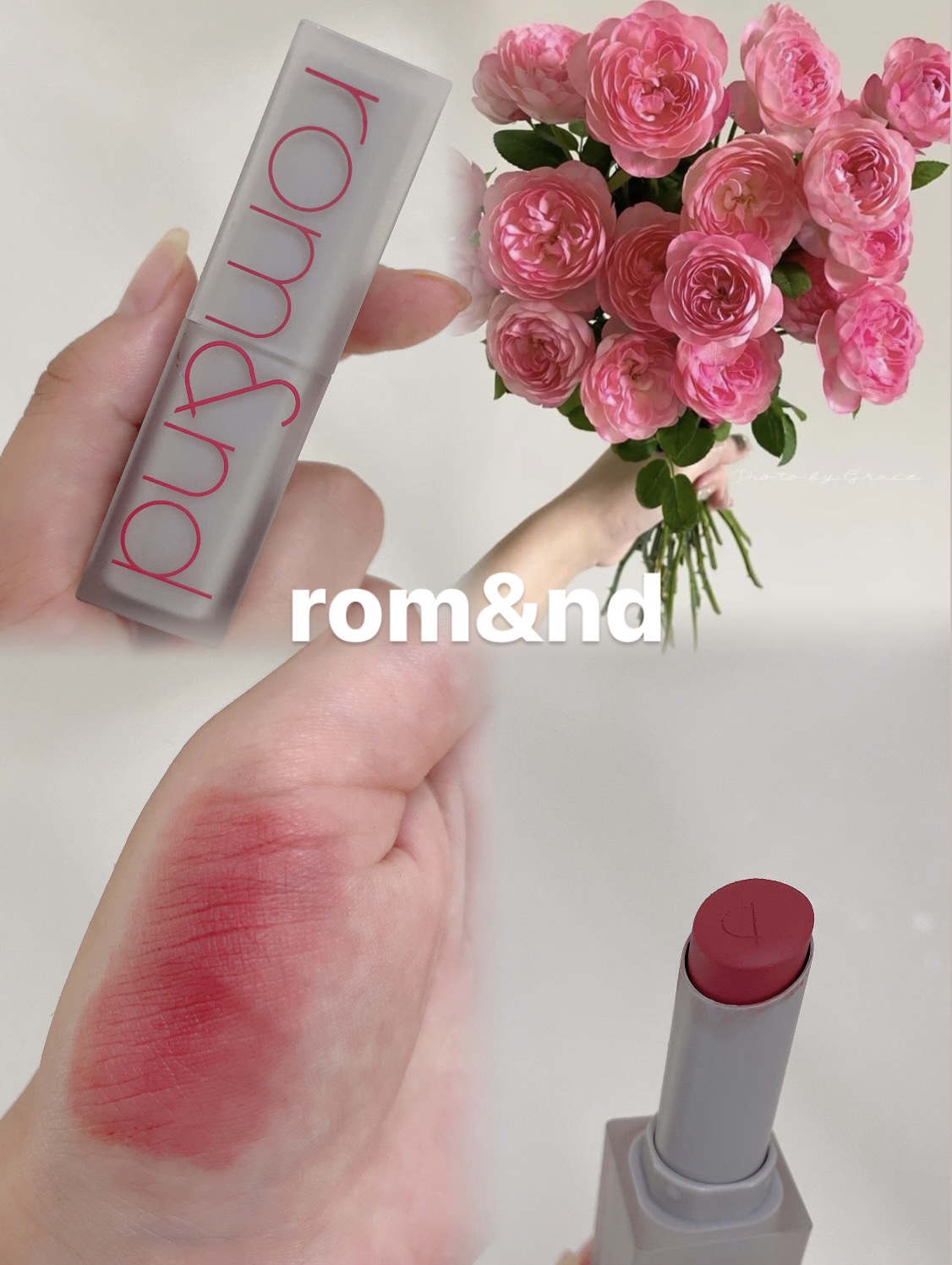 ゼロマットリップスティック 01 ダスティピンク/rom&nd/口紅を使ったクチコミ（1枚目）