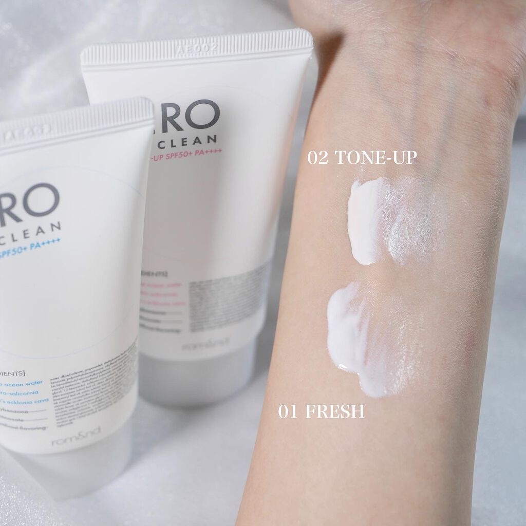 ゼロサンクリーン 01 FRESH/rom&nd/日焼け止めクリームを使ったクチコミ（3枚目）