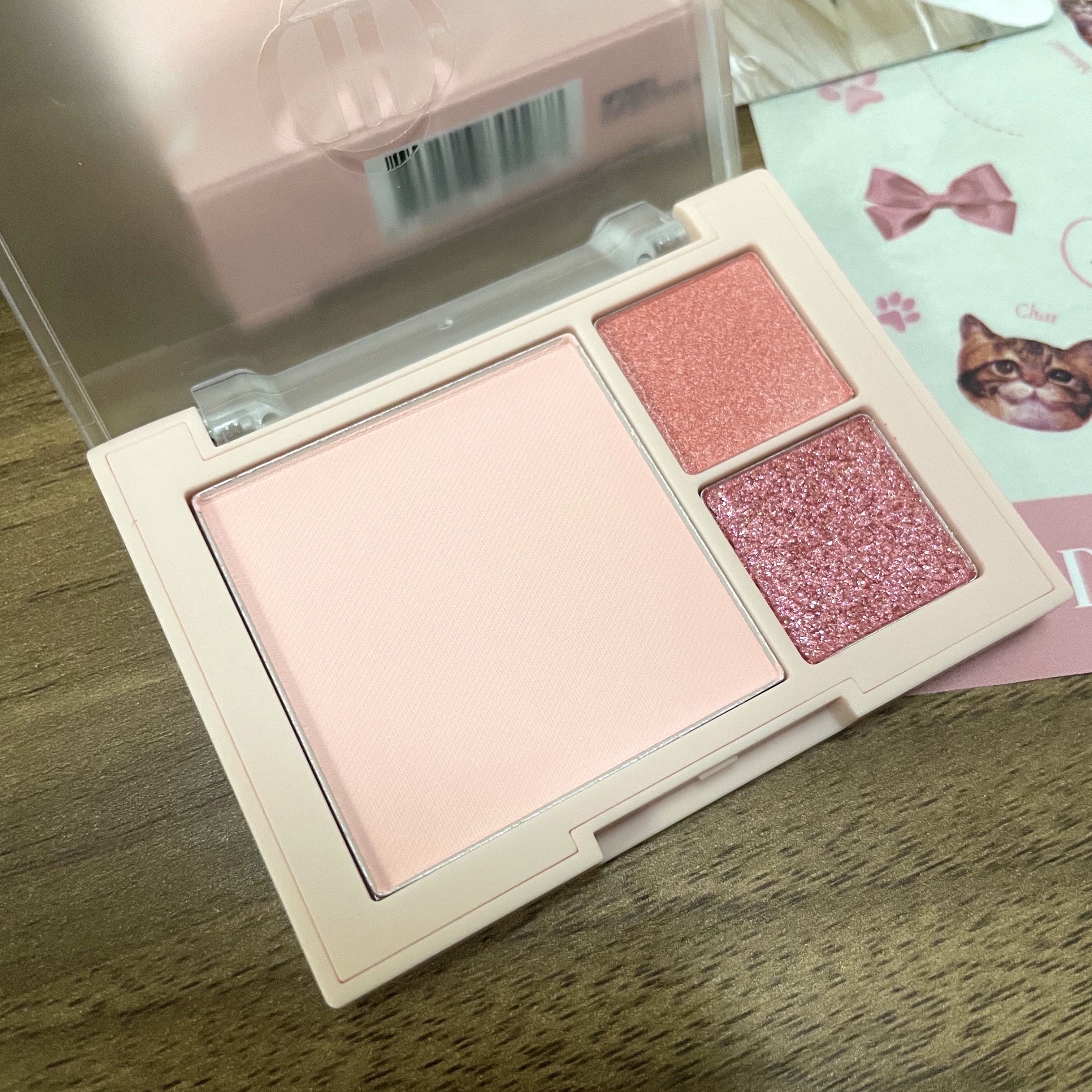 （ルシャブートコレクション）チーク＆アイ マルチユーズ パレット 762 Pink Chat/Dinto/パウダーチークを使ったクチコミ（2枚目）