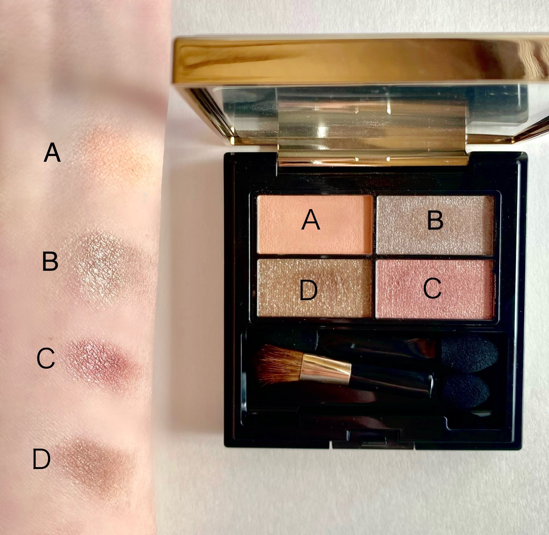 ピュア クラリティ シアー アイシャドウ/est/アイシャドウパレットを使ったクチコミ（3枚目）