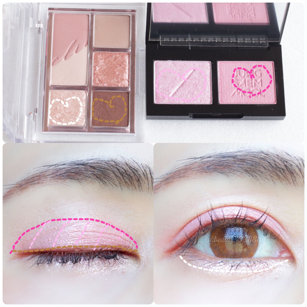 Refining Eyeshadow Double/JUNG SAEM MOOL/アイシャドウパレットを使ったクチコミ（3枚目）