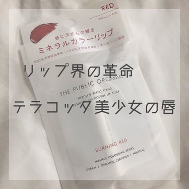 オーガニック認証 精油カラーリップスティック バーニング レッド/THE PUBLIC ORGANIC/口紅を使ったクチコミ（1枚目）