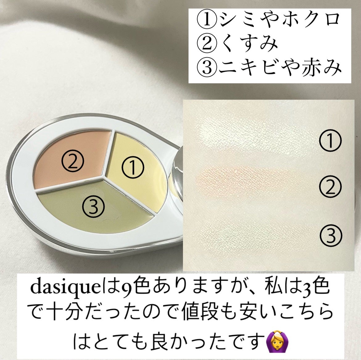 パーフェクトカバー コンシーラーパレット/Dear.A/パレットコンシーラーを使ったクチコミ(3枚目)