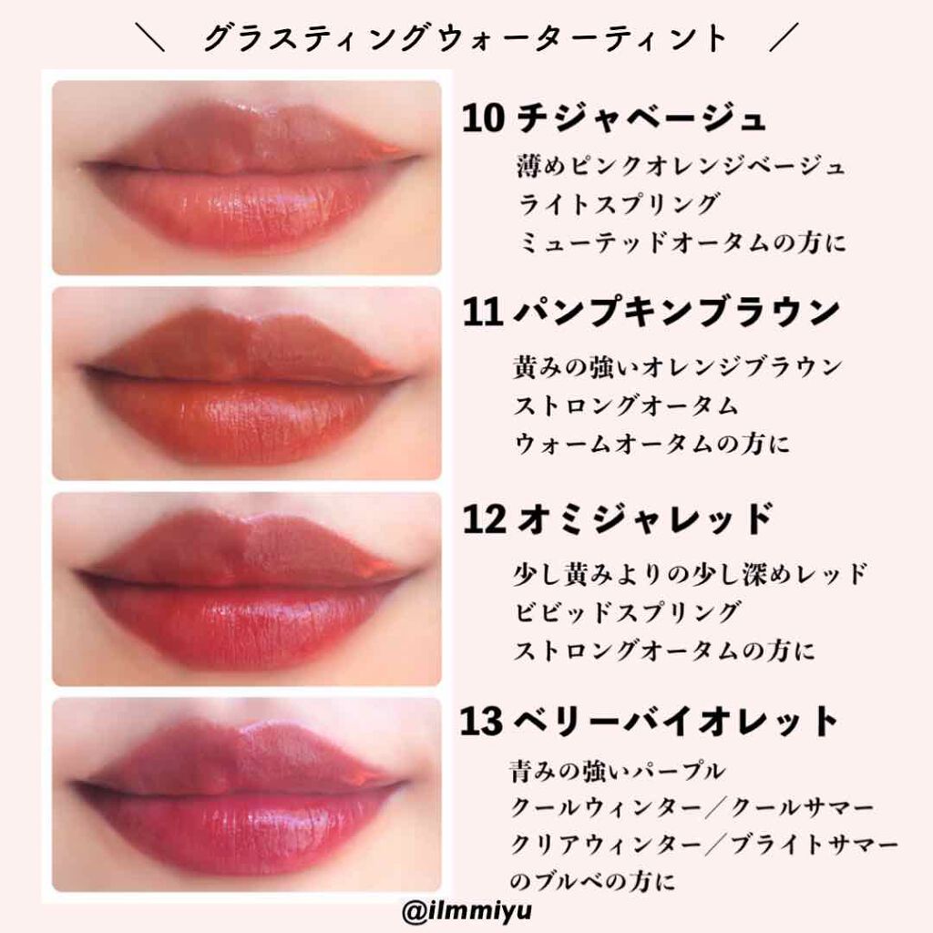 グラスティングウォーターティント/rom&nd/リップティントを使ったクチコミ（3枚目）