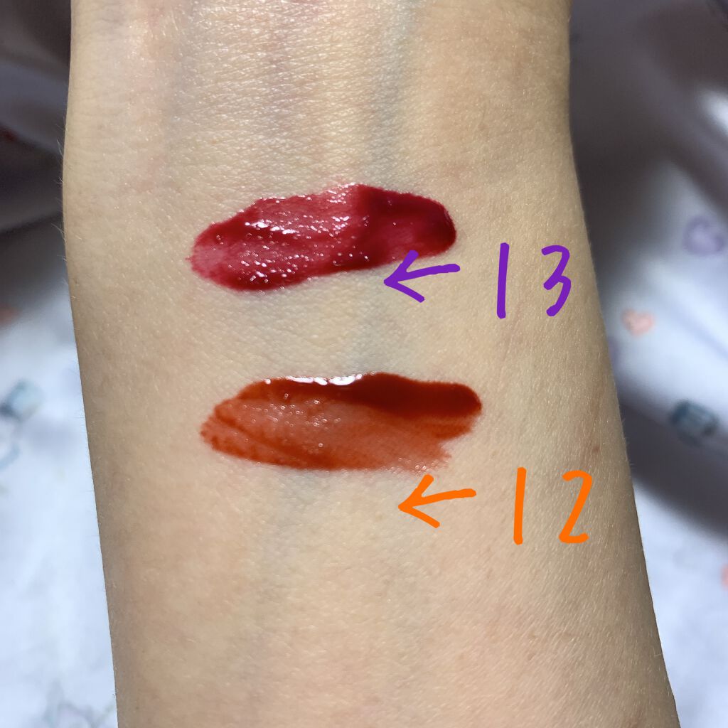 グラスティングウォーターティント 韓服エディション #12 omija red/rom&nd/リップティントを使ったクチコミ（2枚目）