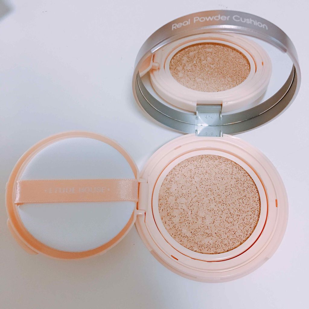 リアルパウダー クッション SPF50+/PA+++/ETUDE/クッションファンデーションを使ったクチコミ(1枚目)