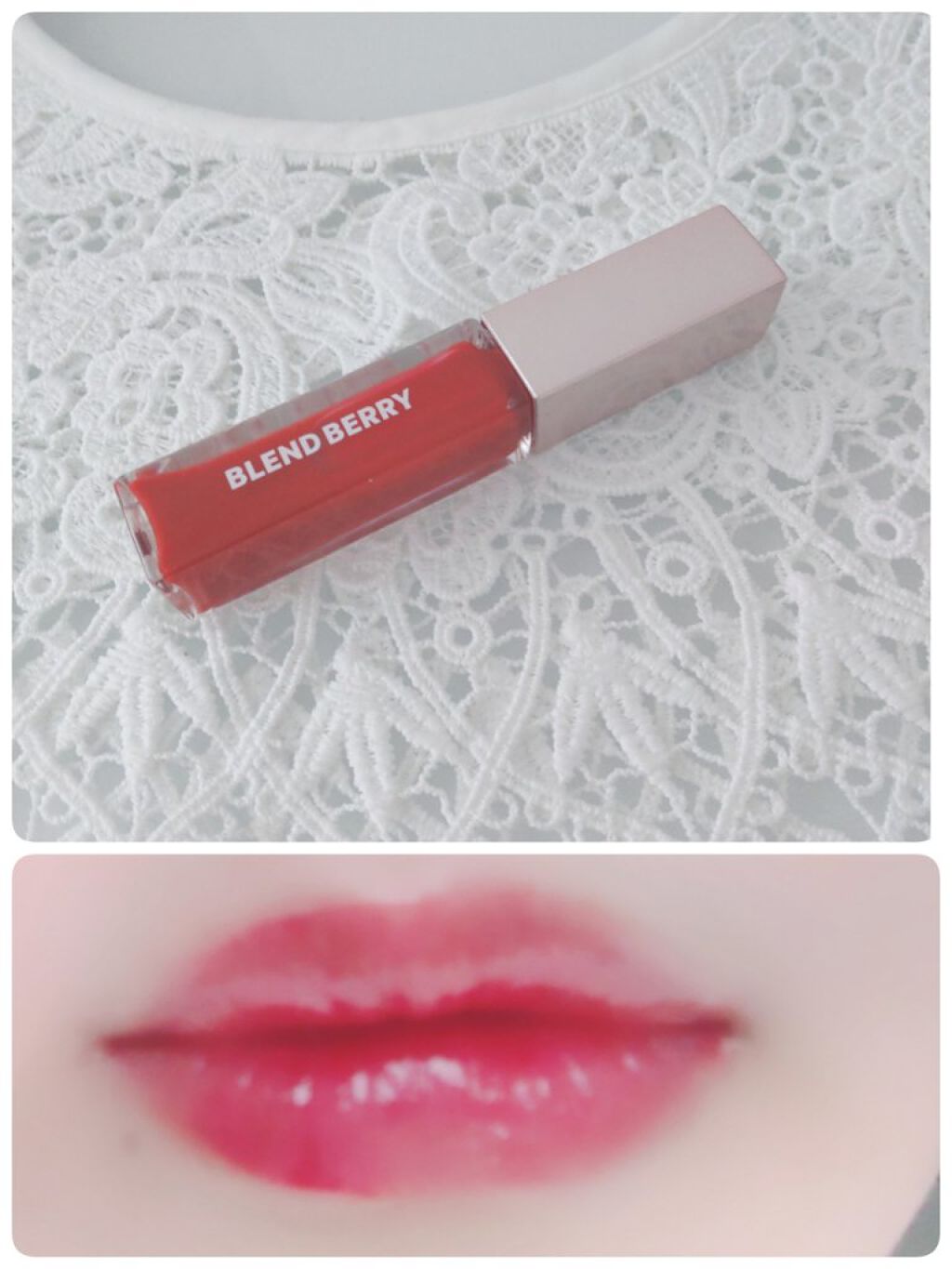 ジューシィリップデュウ 002 ブラックチェリー/BLEND BERRY/口紅を使ったクチコミ（3枚目）