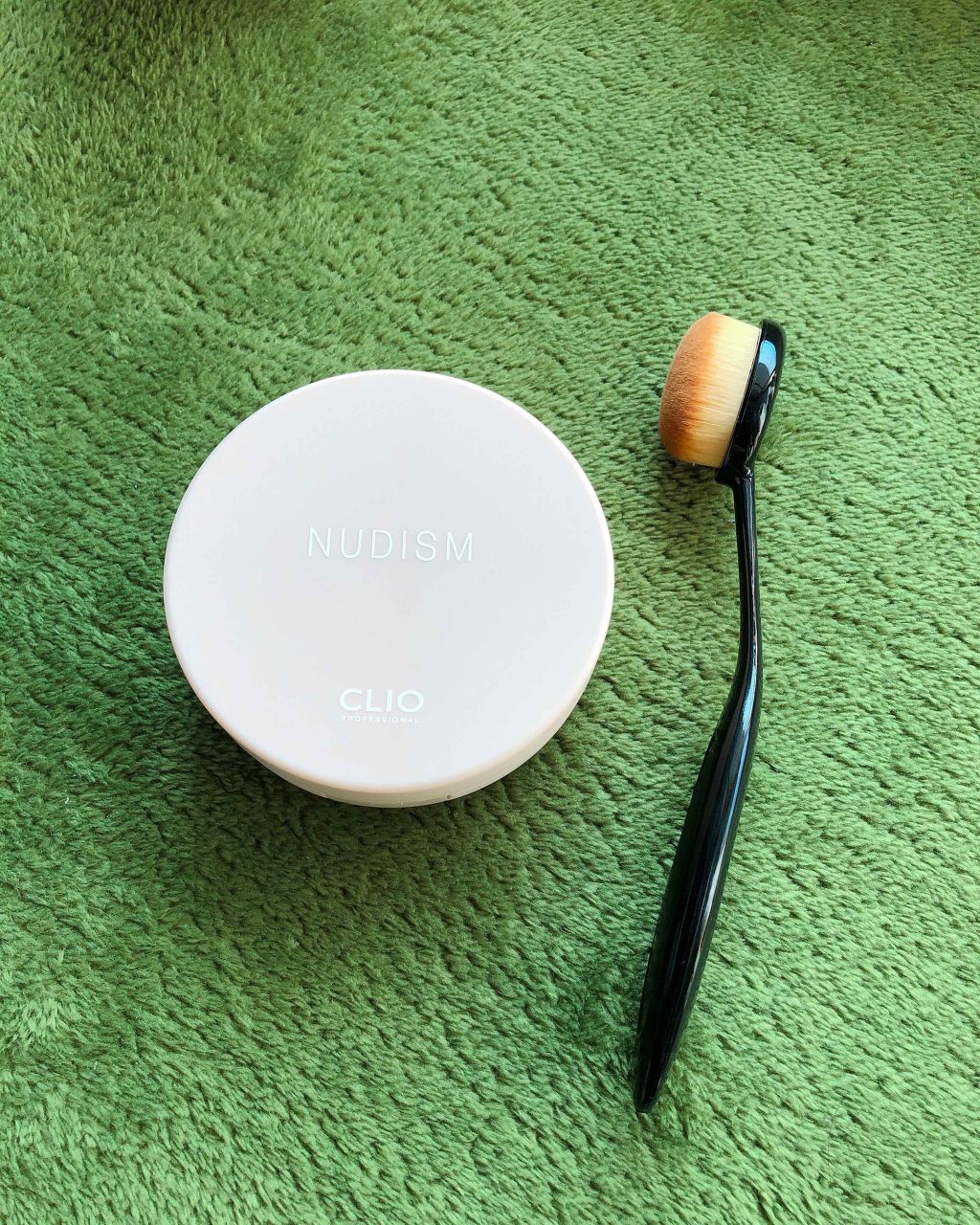 春姫ファンデーションブラシ(オーバル型)/DAISO/メイクブラシを使ったクチコミ（1枚目）